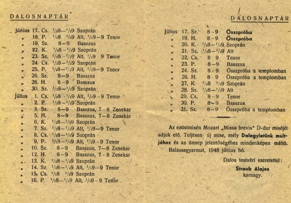 HISTORY OF THE CHURCH'S CHORUS